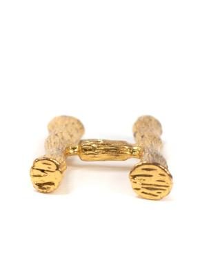 Vintage Celine Gold Plated H Alphabet Pendant 6