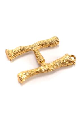 Vintage Celine Gold Plated H Alphabet Pendant 4