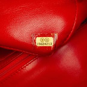Chanel Red Lambskin Mini Classic Single Flap Bag 8