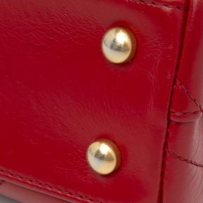 Chanel Red Chevron Lambskin Small Coco Top Handle 13