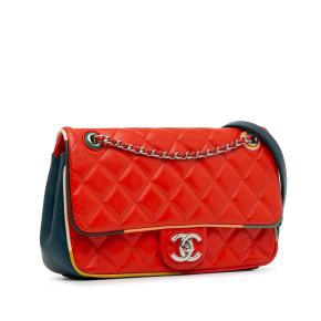 Chanel Red Medium Lambskin Cuba Color Flap Bag 2