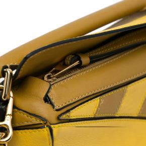 Loewe Yellow Mini Puzzle Rugby Stripe Bag 10