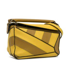 Loewe Yellow Mini Puzzle Rugby Stripe Bag 2