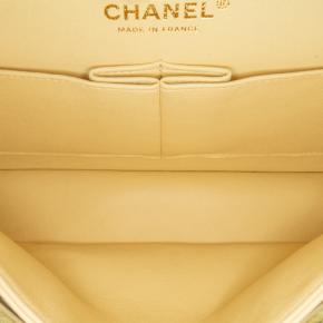 Chanel Yellow Fringed Tweed Medium  Double Flap Bag 5