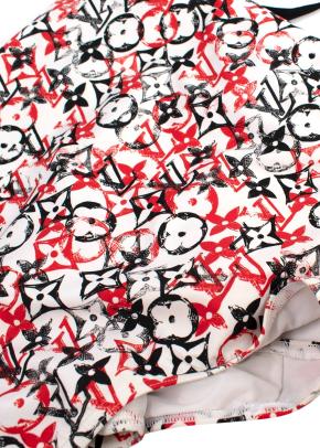 Louis Vuitton Red and White Monogram Swimsuit 4