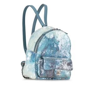 Tricolour Blue Sequin Waterfall Backpack 2