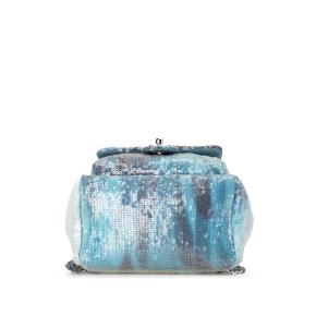 Tricolour Blue Sequin Waterfall Backpack 4
