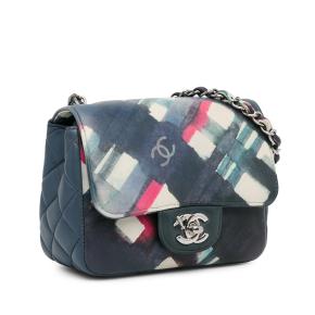 Chanel Navy Mini Square Classic Calfskin Airline Flap Bag 2