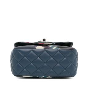 Chanel Navy Mini Square Classic Calfskin Airline Flap Bag 4