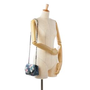 Chanel Navy Mini Square Classic Calfskin Airline Flap Bag 9