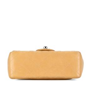 Chanel Dark Beige Mini Square Classic Lambskin Single Flap 4