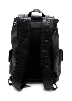 Gucci Black Leather GG Backpack 2