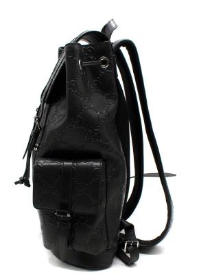 Gucci Black Leather GG Backpack 4