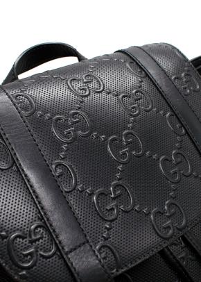 Gucci Black Leather GG Backpack 7