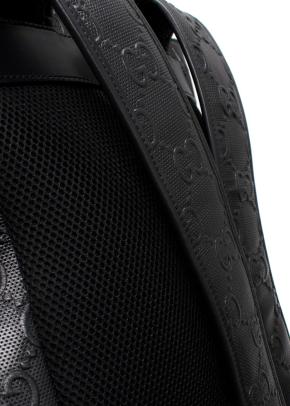 Gucci Black Leather GG Backpack 14