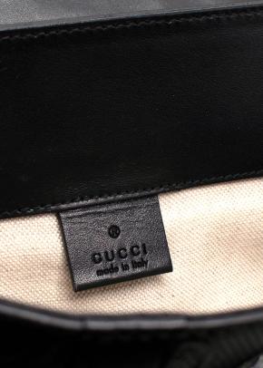Gucci Black Leather GG Backpack 12