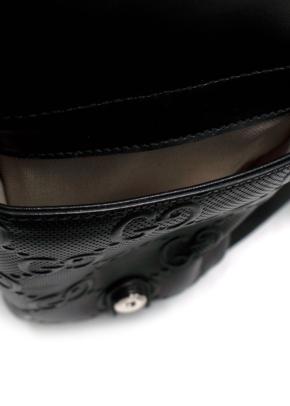 Gucci Black Leather GG Backpack 20