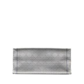 Dior Grey Medium Cannage Embroidered Book Tote 4