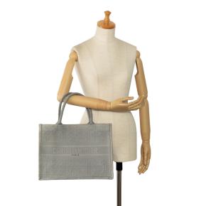 Dior Grey Medium Cannage Embroidered Book Tote 8