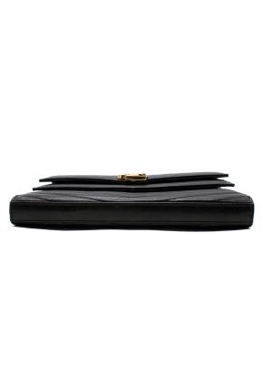 Saint Laurent Black Cassandre  Envelope Wallet on Chain 4