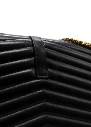 Saint Laurent Black Cassandre  Envelope Wallet on Chain 11