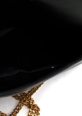 Saint Laurent Black Cassandre  Envelope Wallet on Chain 15