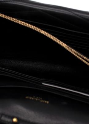 Saint Laurent Black Cassandre  Envelope Wallet on Chain 17