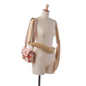 Fendi Pink Zucca Embroidered Baguette Bag 9