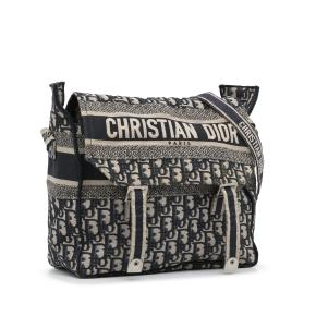 Blue Canvas Oblique Diorcamp Shoulder Tote 2