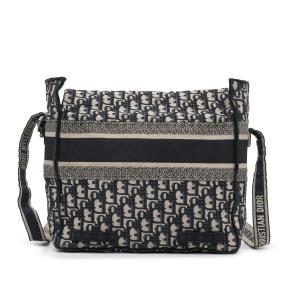 Blue Canvas Oblique Diorcamp Shoulder Tote 3