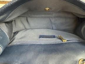 Chanel Midnight Blue Lambskin Single Flap Bag 11