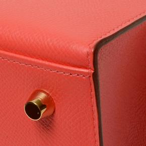 Hermes Kelly Sellier 28 in Rose Jaipur Epsom Leather with Gold Hardware 8