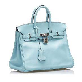 Hermes Birkin 25 Retourne in Blue Atoll Swift Leather with Palladium Hardware 2