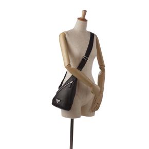 Prada Black Leather Sling Bag 10