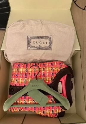 Gucci Multi Coloured Lame Tweed Jacket 11