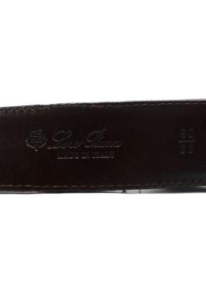 Loro Piana Burgundy Suede Belt with Silver Buckle 6
