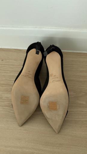 Jimmy Choo Black Mesh Kix 100 Crystal Ankle Boots 6