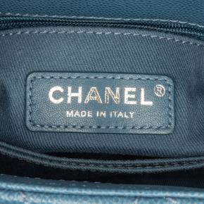 Chanel Blue Mini Quilted Caviar Coco Top Handle Bag 5