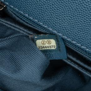 Chanel Blue Mini Quilted Caviar Coco Top Handle Bag 6