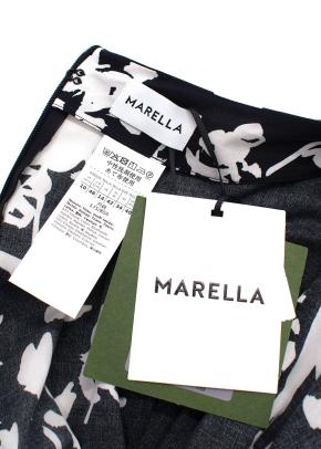 Marella Black and White Floral Cotton Skirt 4