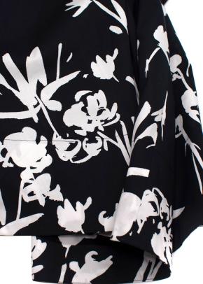 Marella Black and White Floral Cotton Skirt 3