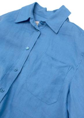 Weekend MaxMara Oversized Milva Blue Shirt 5