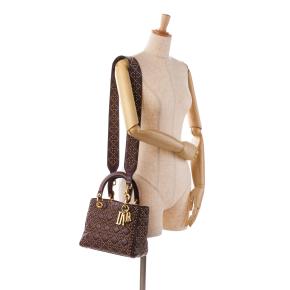 Dior Medium Lambskin Cannage Studded Supple Lady Dior 14