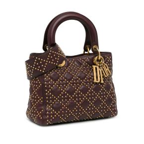 Dior Medium Lambskin Cannage Studded Supple Lady Dior 2