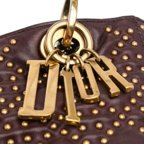 Dior Medium Lambskin Cannage Studded Supple Lady Dior 9