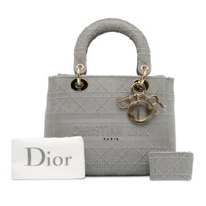 Dior Grey Medium Cannage Lady D-Lite 17