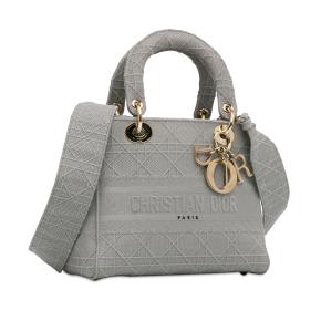 Dior Grey Medium Cannage Lady D-Lite 2
