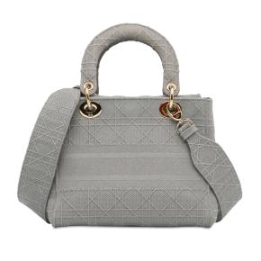 Dior Grey Medium Cannage Lady D-Lite 3