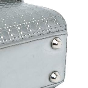 Dior Silver Mini Patent Microcannage Lady Dior 7