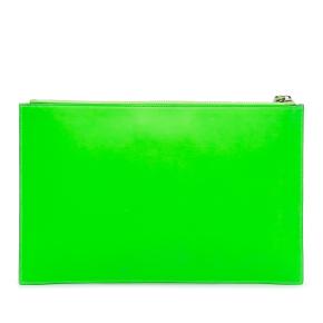 Valentino Green VLogo Leather Clutch 3
